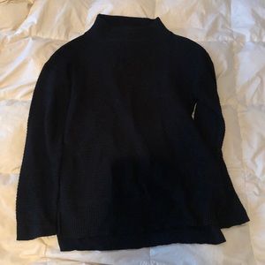 Black mock neck knit sweater